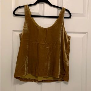 J.Crew Gold Velvet Shell Tank
